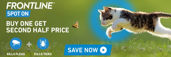 Buy 1, Get 2nd Half Price on Frontline Spot On Flea Treatments
