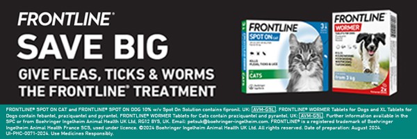 Buy 2, Save 25% on Frontline Spot-On and Frontline Wormers