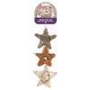 Rosewood Cupid & Comet Woven Star Trio Garland for Small Animals