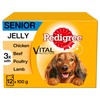 Pedigree Senior Wet Dog Food Pouches in Jelly (Mixed Selection)