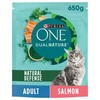 Purina ONE Dual Nature Adult Dry Cat Food (Salmon) 650g