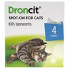 Droncit Spot-On Tapewormer for Cats (from 1kg), 4 Tubes