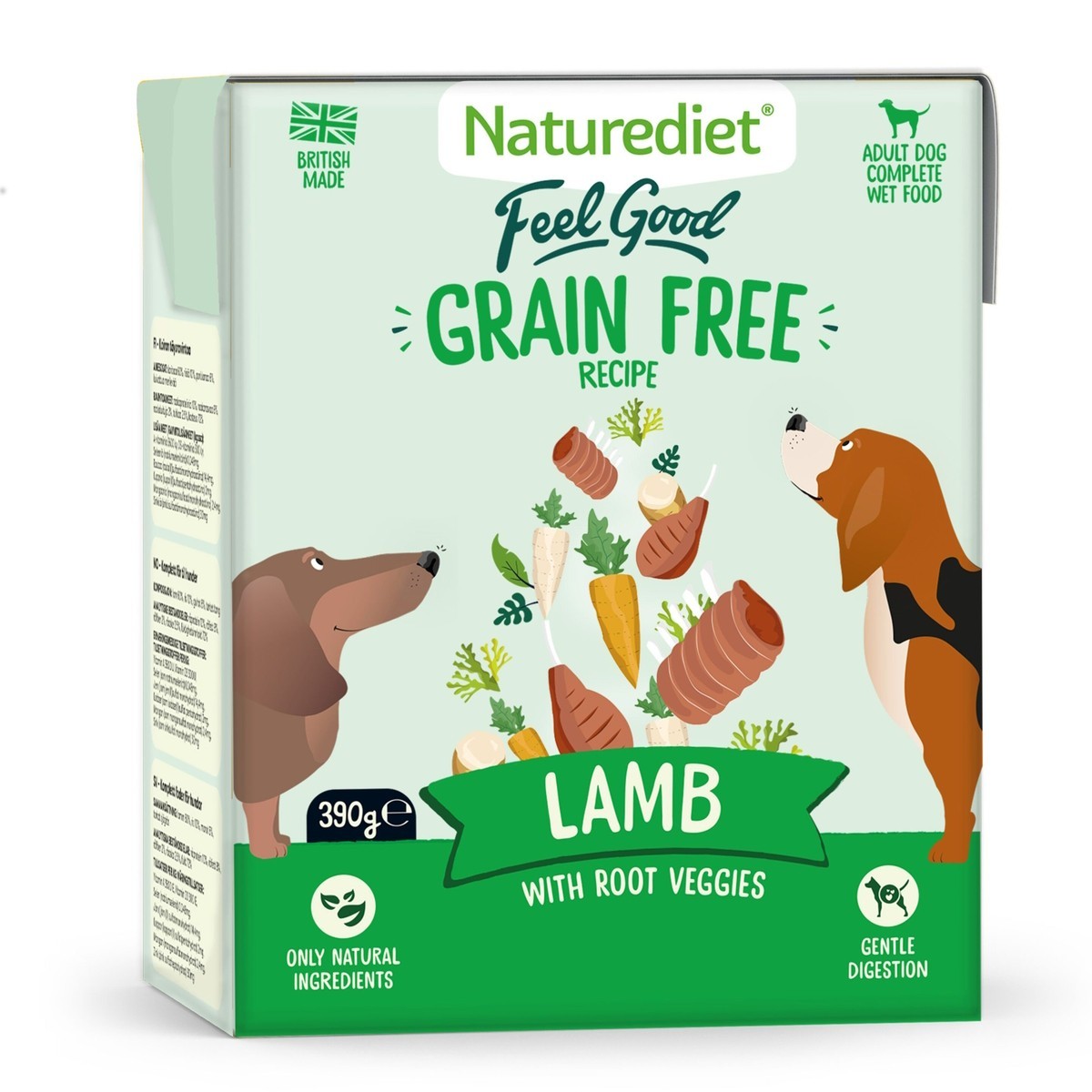 Naturediet Feel Good Grain Free Wet Food for Adult Dogs Lamb