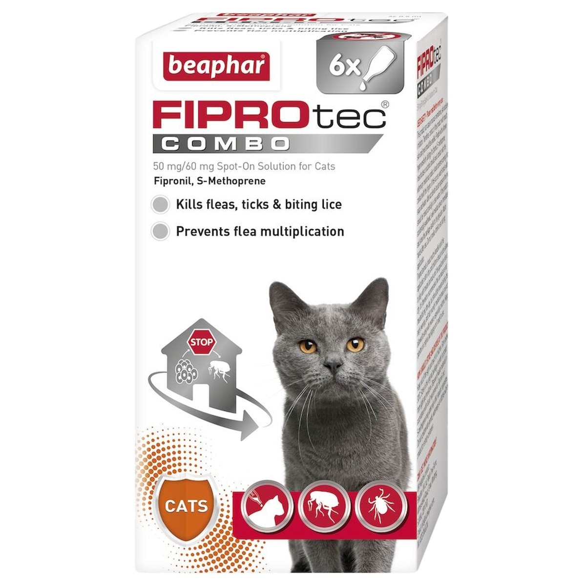 Beaphar FIPROtec Combo Spot-On Solution for Cats - From £13.42