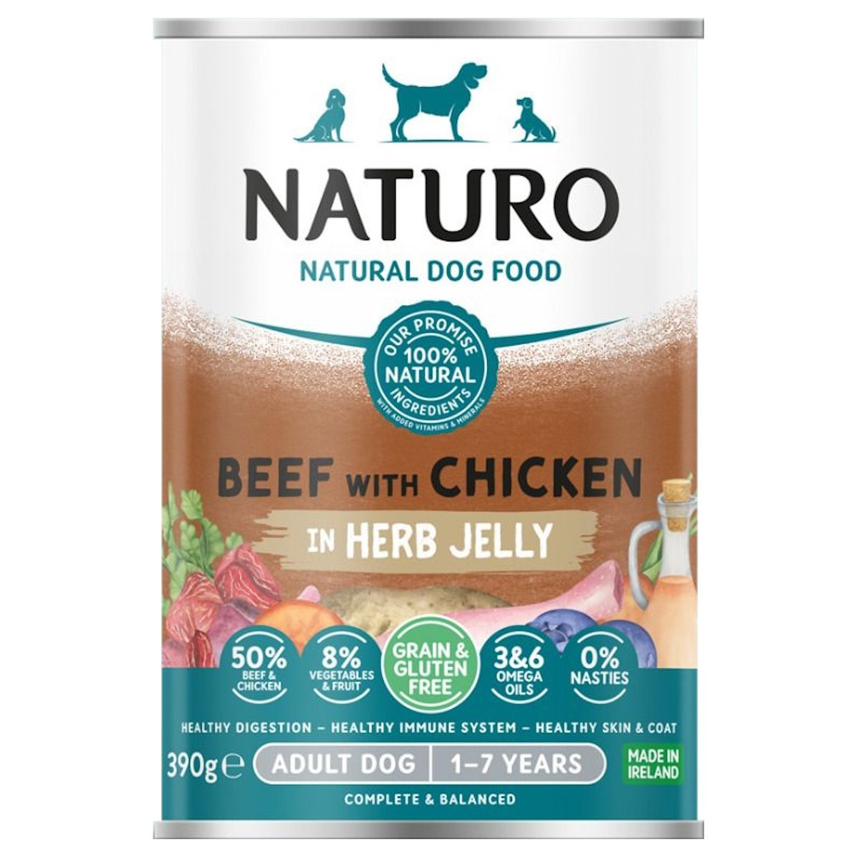 Naturo dog food clearance cans