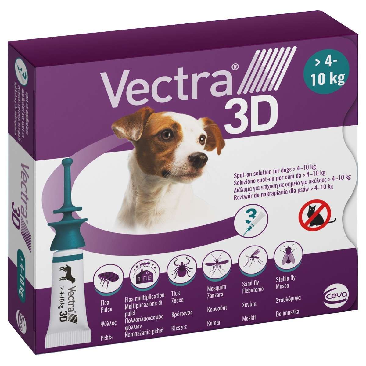 Собаки весом до 4 кг. Вектра 3d для собак весом 1,5-4кг (3 пипетки). Капли от блох и клещей для собак 3д Вектра. Vectra 3d для собак. Ceva Vectra 3d капли от блох и клещей 1 пипетка 4.7 мл.
