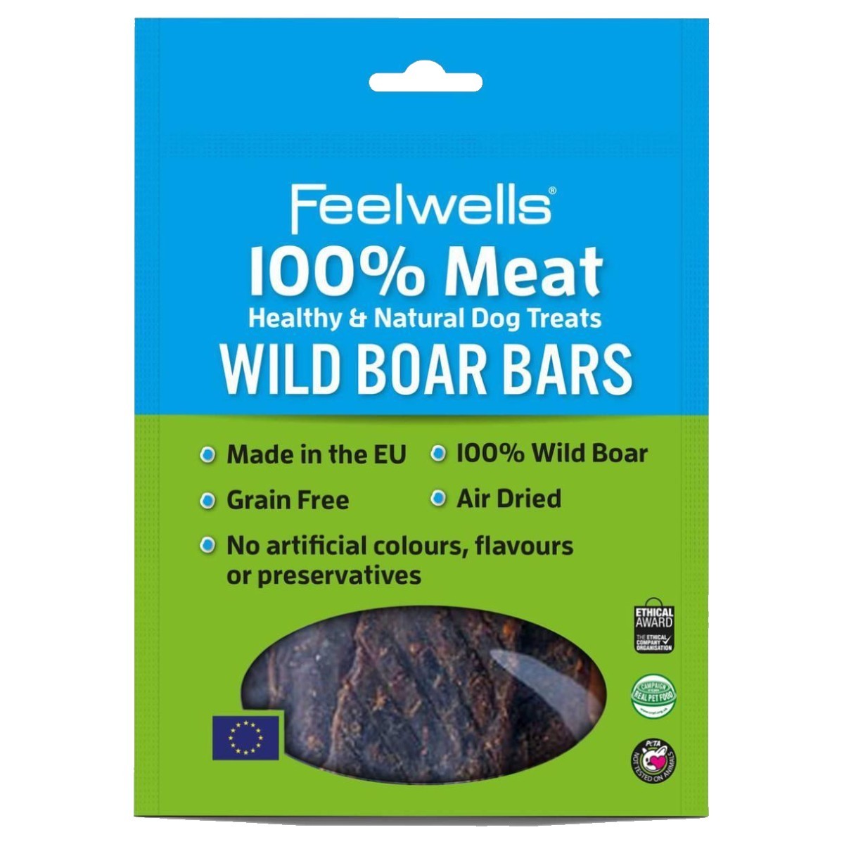 Feelwells 100 Meat Healthy Natural Dog Treats Wild Boar Bars 100g From 4.97