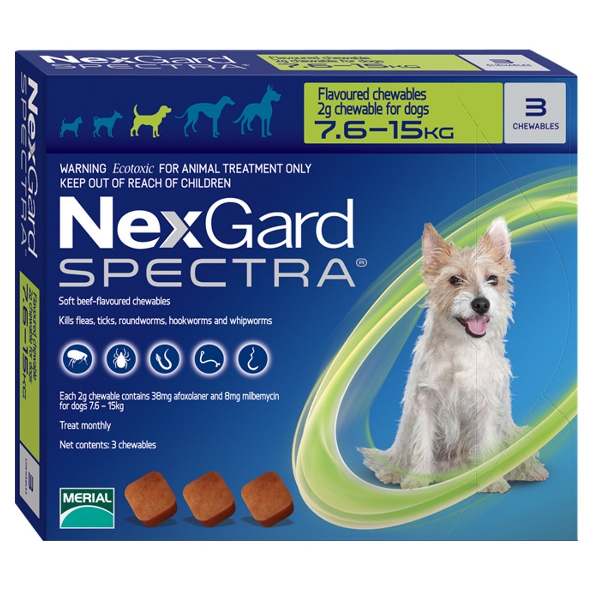 nexgard spectra small dog 3 pack