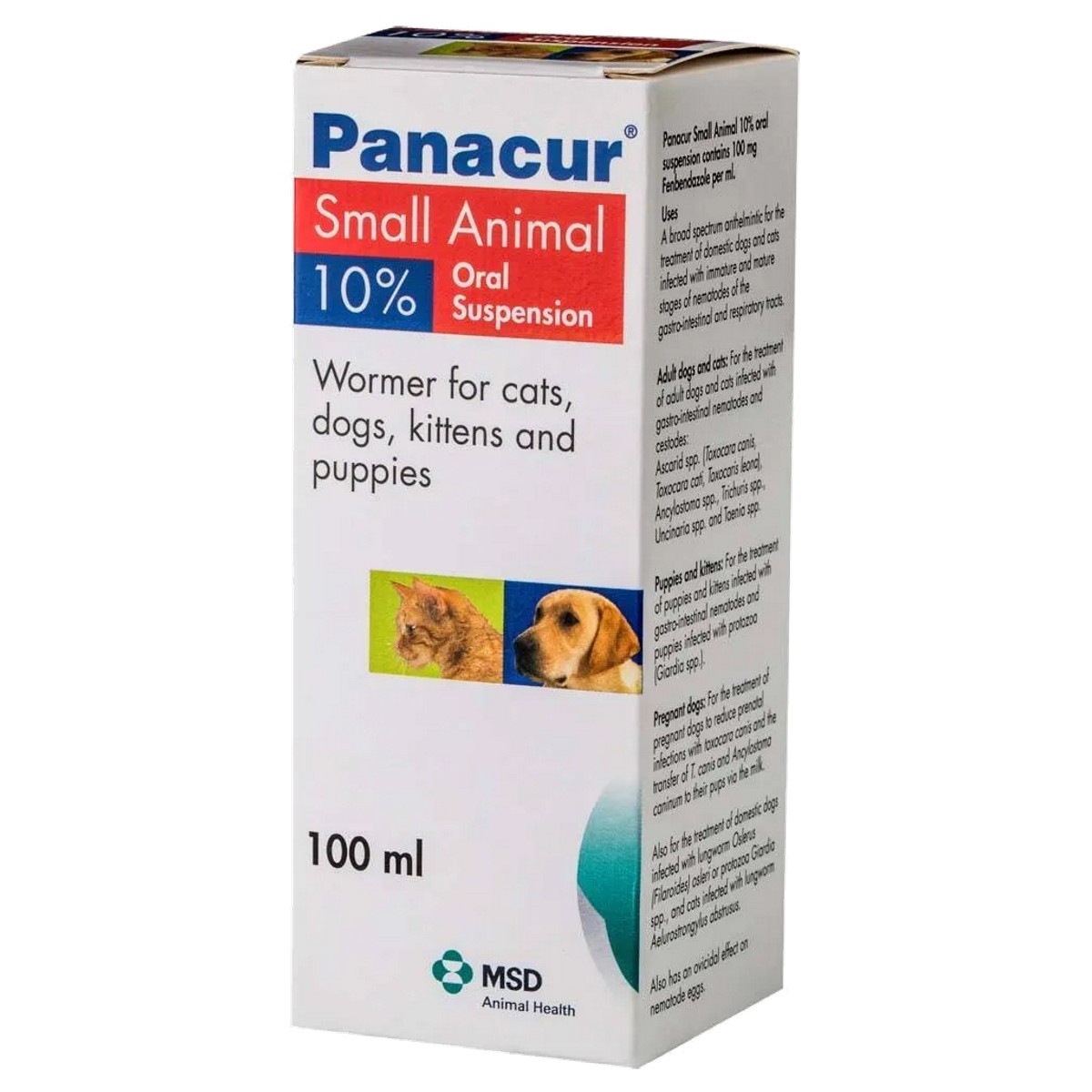 Panacur 10% 100ml Liquid for Cats and 