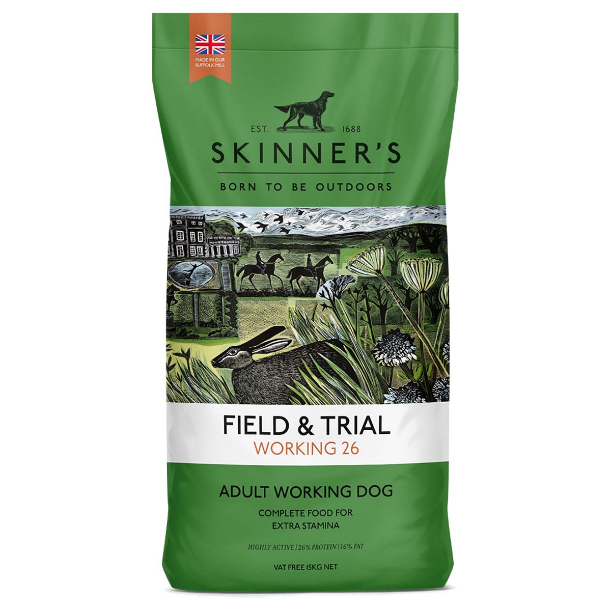 Skinners Field Trial Adult Working Dog Food Working 26 15kg