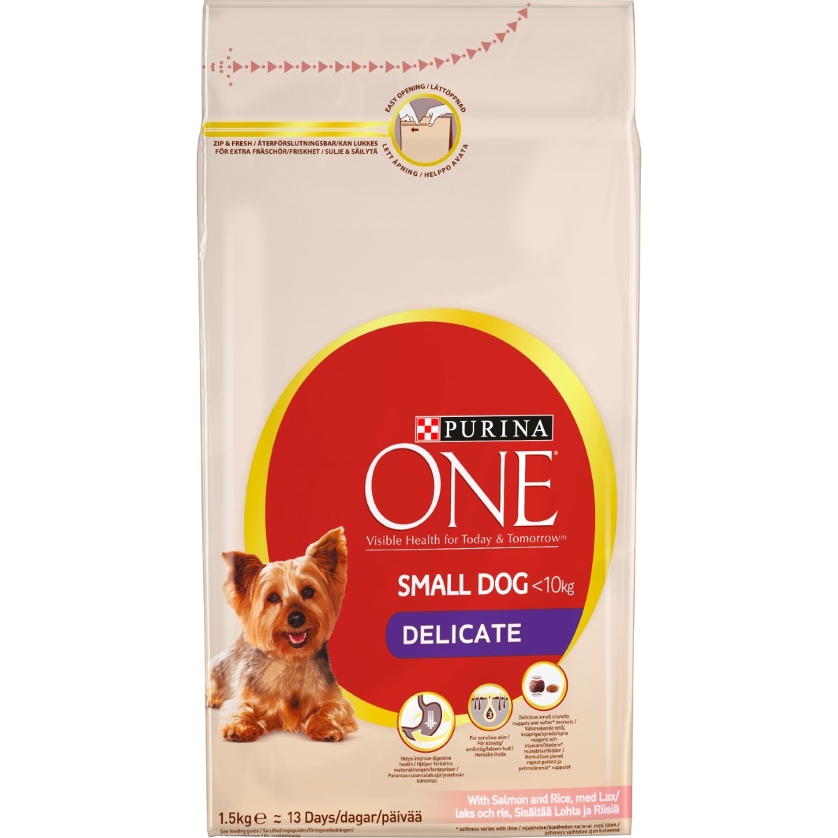 Purina One Delicate Small Dog Food Salmon Rice 1 5kg From 3 65