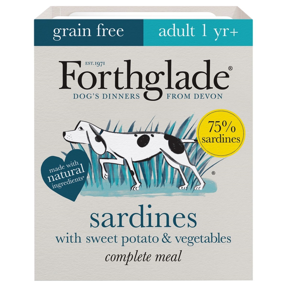 Forthglade Grain Free Complete Adult Wet Dog Food Sardine From 29.48