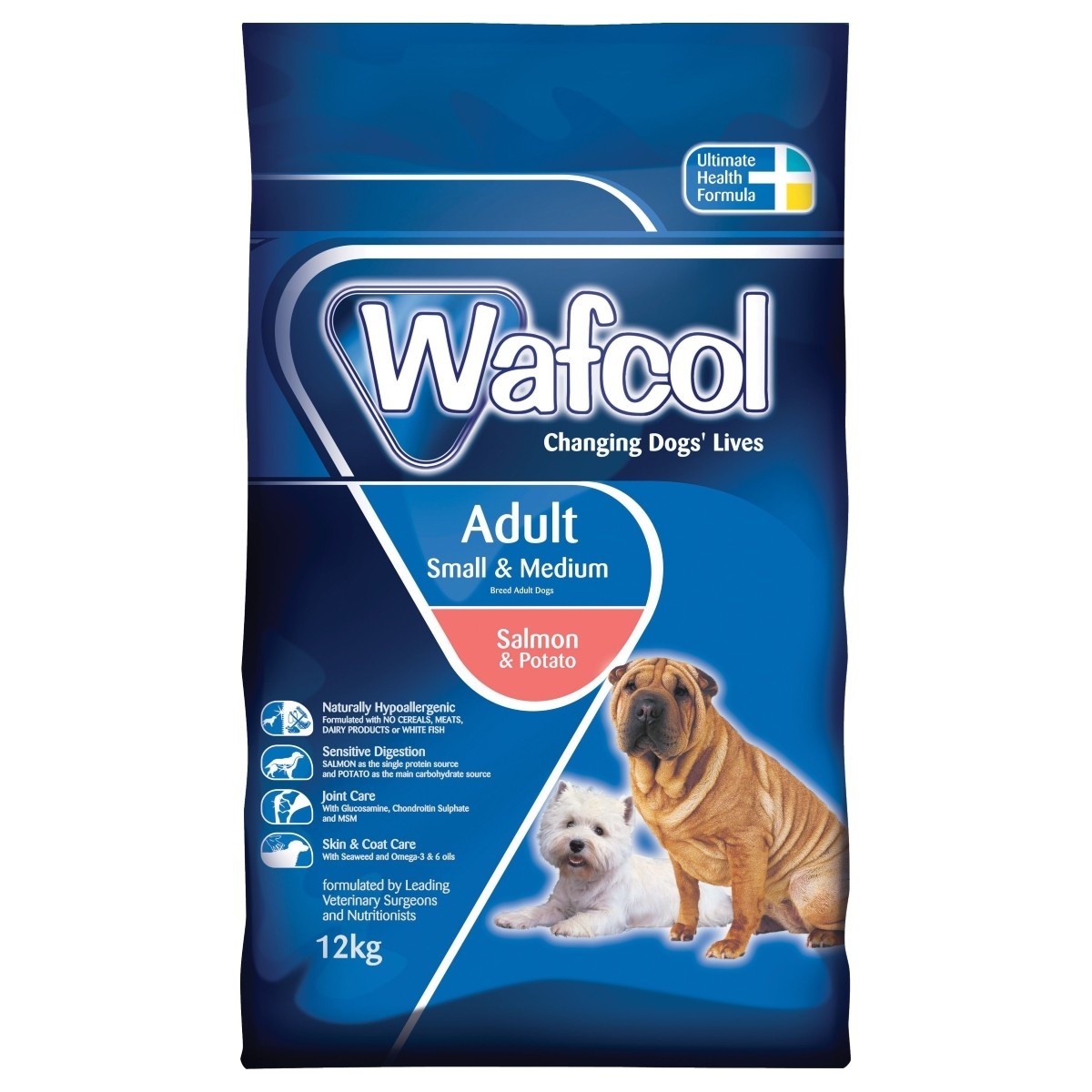 Wafcol Adult Dry Dog Food for Small and Medium Breeds Salmon