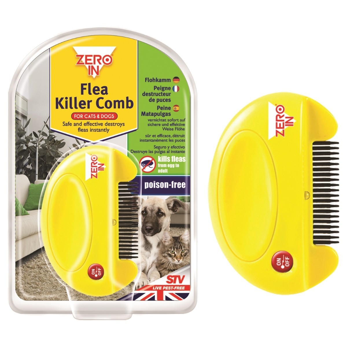 KinshopS Electric Pet Flea Cleaner Comb Pet Mites Flea Cleaning Brush Grooming Tools 