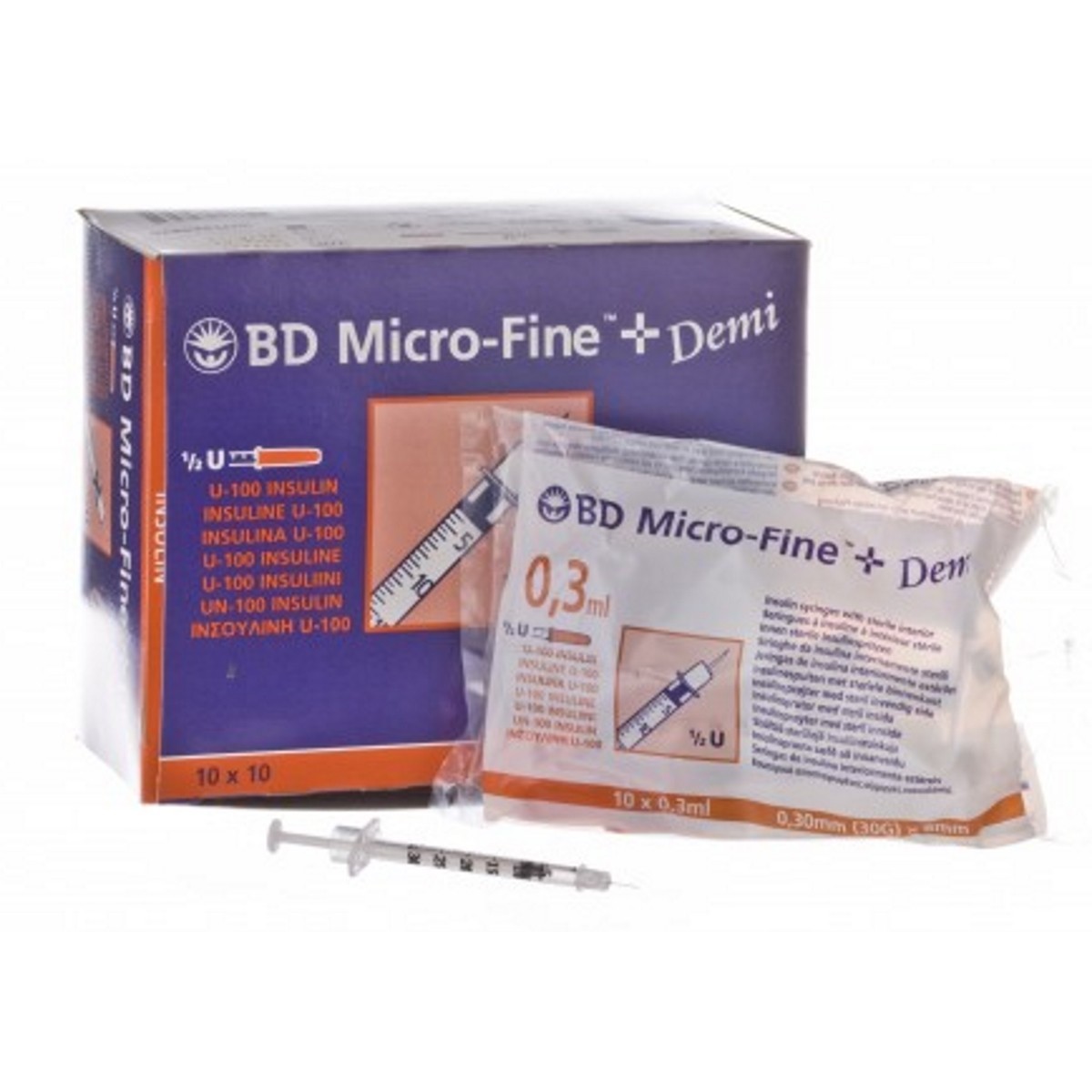 Microfine Demi 0 3ml U100 Insulin Syringes Box Of 100 From 18 46