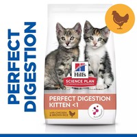 Hills Science Plan Perfect Digestion Kitten Dry Cat Food big image