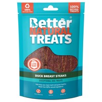 Better Natural Treats Duck Breast Steaks Dog Treats 90g big image