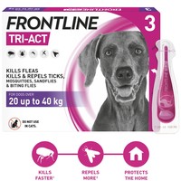 FRONTLINE Tri-Act Flea and Tick Treatment for Large Dogs (3 Pipettes) big image