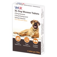 VetUK XL Dog Wormer Tablets big image