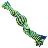 Buster Squeak Rope Toy with Vinyl Ball big image