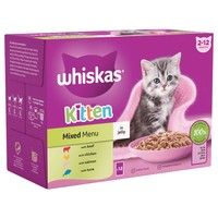 Whiskas 2-12 Months Kitten Wet Food Pouches in Jelly (Mixed Menu) big image