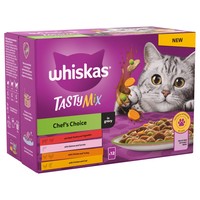 Whiskas 1+ Tasty Mix Adult Cat Wet Food Pouches in Gravy (Chef's Choice) big image