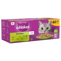 Whiskas 1+ Adult Cat Wet Food Pouches in Jelly (Mixed Menu) big image