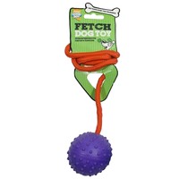Good Boy Rubber Ball on Rope Dog Toy big image