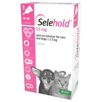 Selehold 15mg Spot-On Solution for Cats and Dogs (3 Pipettes) big image