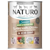 Naturo Senior Grain & Gluten Free Wet Dog Food Tins (Turkey with Chicken in Herb Gravy) big image