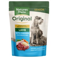 Natures Menu Original Senior Dog Food Pouches (Lamb with Vegetables) big image
