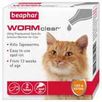 Beaphar WORMclear Spot-On Solution for Cats (2 Pipettes) big image
