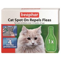 Beaphar Cat Spot On Repels Fleas Flea Drops big image
