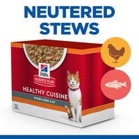 Hills Science Plan Healthy Cuisine Sterilised Wet Cat Food Stew (Chicken/Salmon) big image