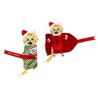 KONG Holiday Pull-A-Partz Present Cat Toy big image