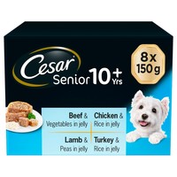 Cesar Senior 10 Adult Wet Dog Food Trays In Jelly Mixed Selection From 5 62