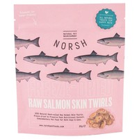 Norsh Raw Freeze-Dried Treats for Cats and Dogs (Salmon Skin Twirls) big image