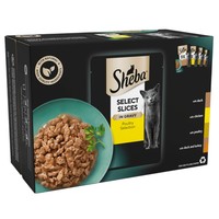 Sheba Select Slices Adult Wet Cat Food in Gravy Pouches (Poultry Selection) big image