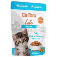 Calibra Life Kitten Wet Cat Food Pouches (Salmon) big image