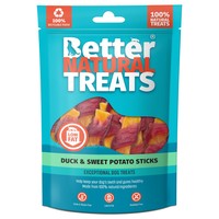 Better Natural Treats Duck & Sweet Potato Sticks Dog Treats 90g big image