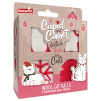 Rosewood Cupid & Comet Wool Cat Balls Festive Toy for Cats (Pack of 4) big image