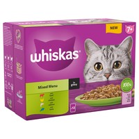Whiskas 7+ Adult Cat Wet Food Pouches in Gravy (Mixed Menu) big image