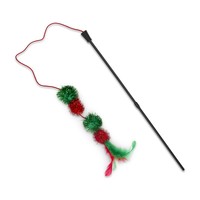 Christmas Tinsel Bobble Cat Teaser Toy big image