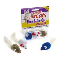 Classic Furry Fluff Catnip Mouse Toy (3 Pack) big image