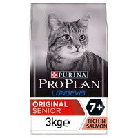 Purina Pro Plan Longevis Original Senior 7+ Cat Food (Salmon) 3kg big image