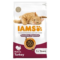 IAMS Advanced Nutrition Sensitive Digestion Adult Dry Cat Food (Turkey) 3kg big image