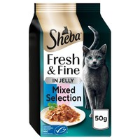 Sheba Fresh & Fine Adult Wet Cat Food in Jelly (Tuna, Salmon & Whitefish) big image
