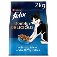 Felix Doubly Delicious Dry Cat Food (Salmon & Vegetables) 2kg big image