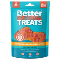 Better Natural Treats Chicken & Sweet Potato Sticks Dog Treats 90g big image