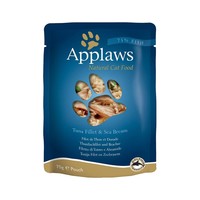 Applaws Adult Cat Food in Broth 12 x 70g Pouches (Tuna with Seabream) big image